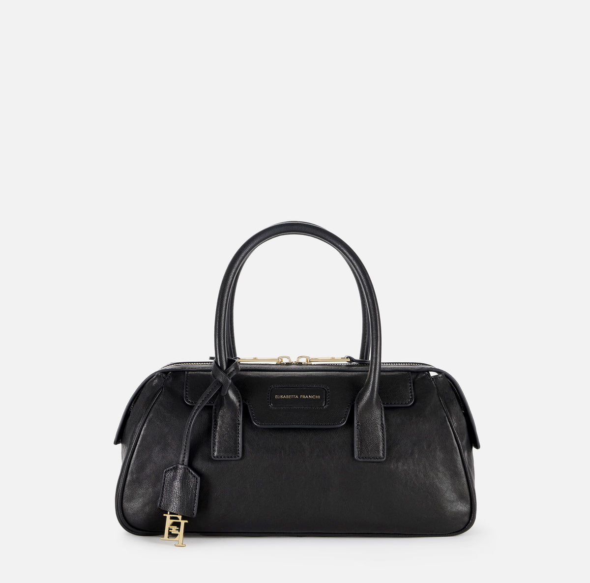 ELISABETTA FRANCHI Borsa Bauletto Nappa Charm-Nero
