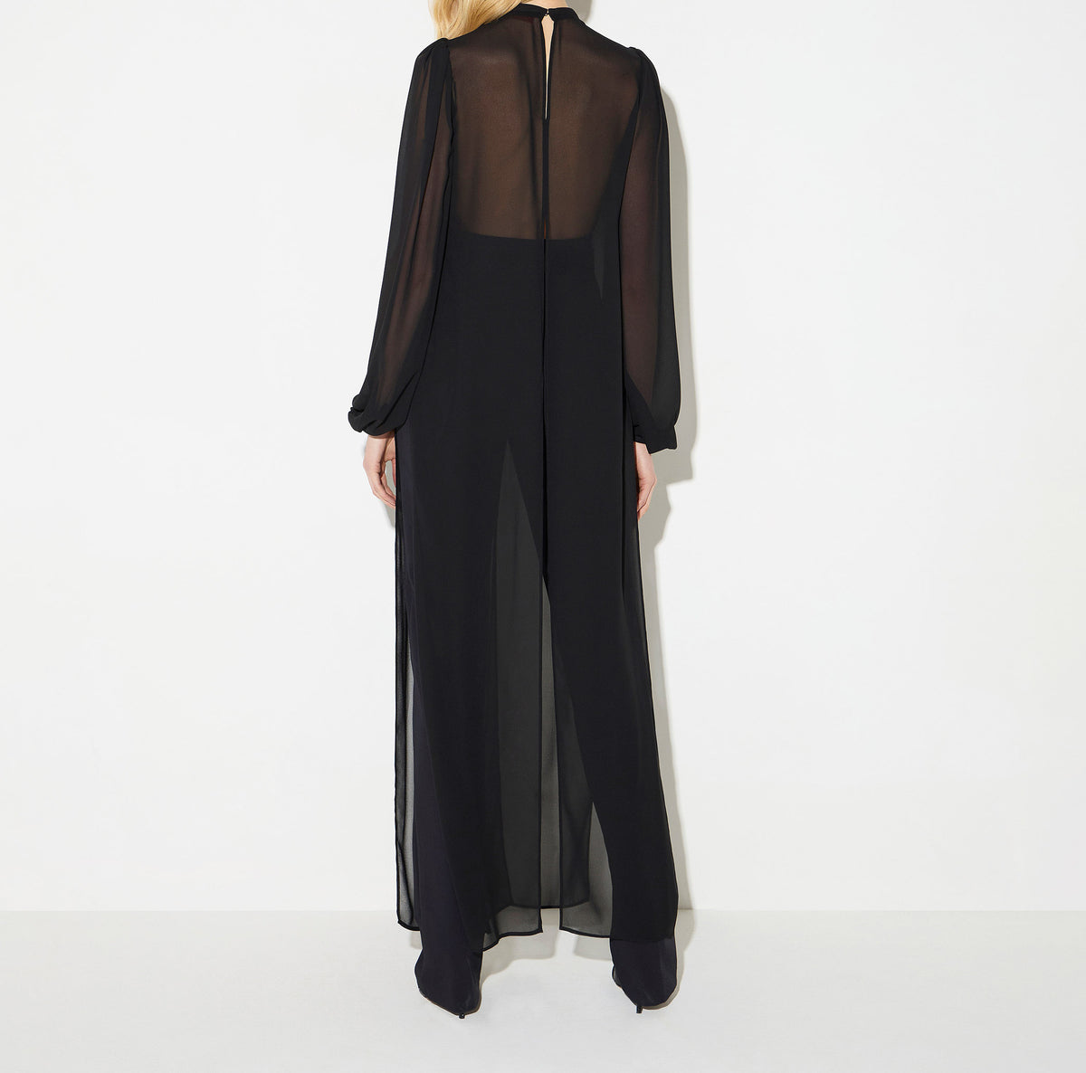 ELISABETTA FRANCHI Casacca Georgette-Nero