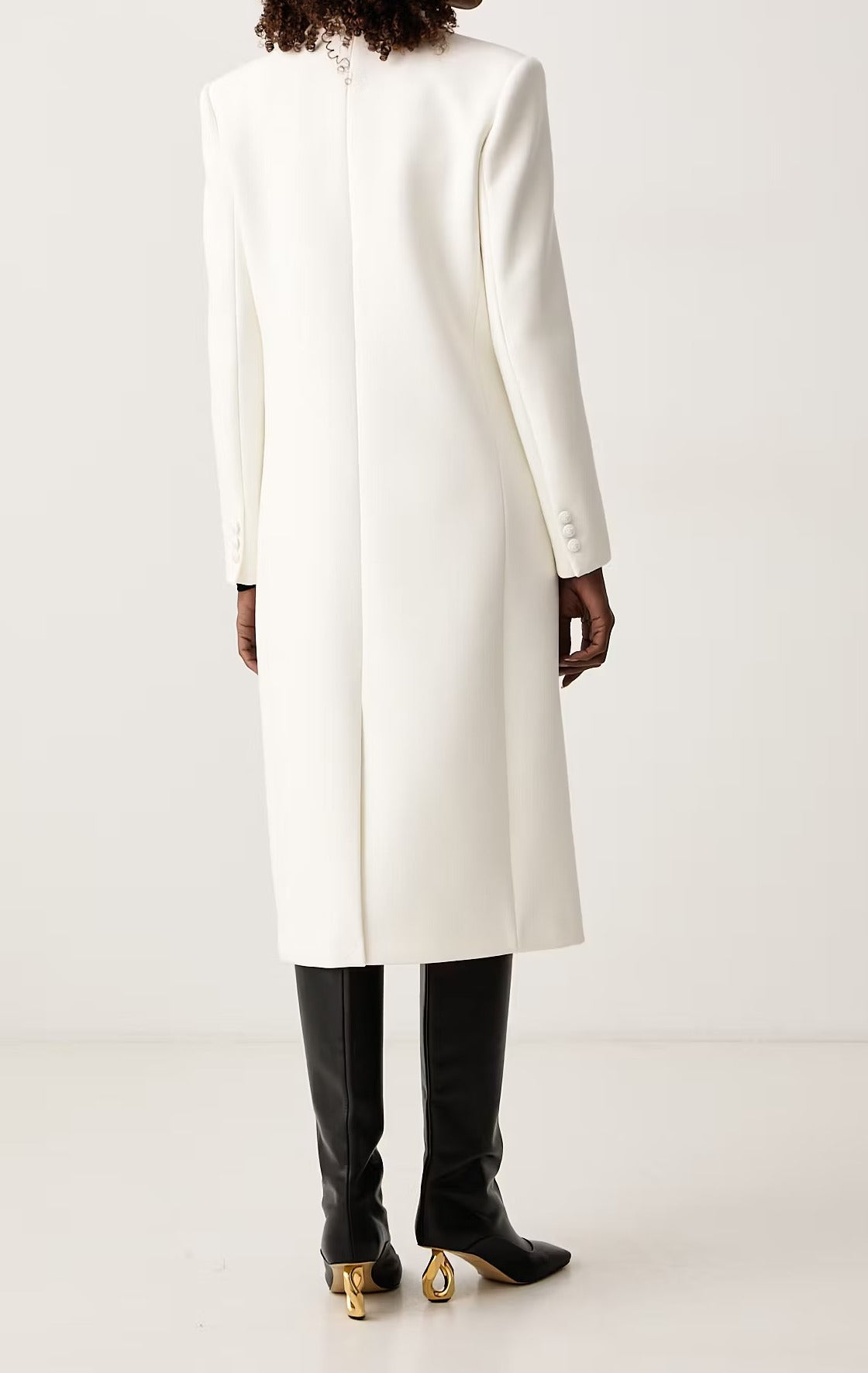 ELISABETTA FRANCHI Cappotto doppio crêpe-Avorio