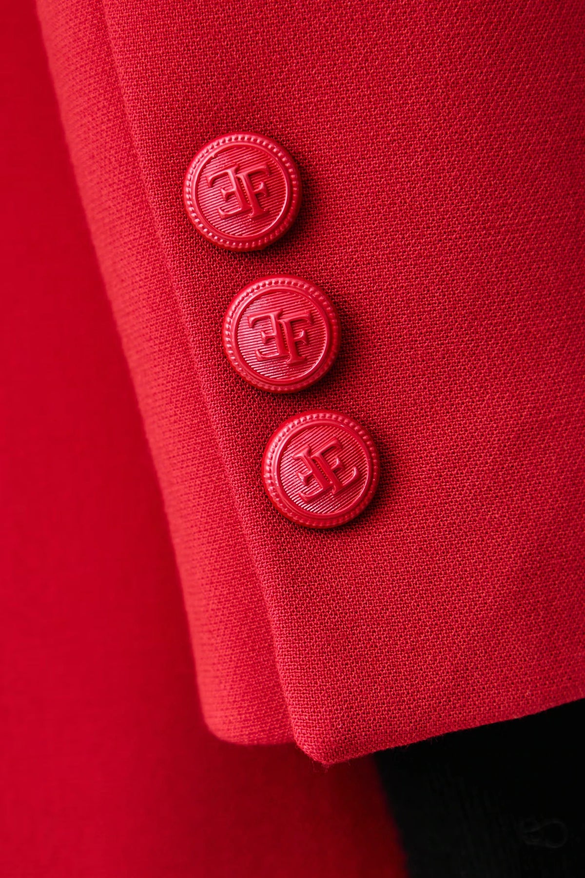 ELISABETTA FRANCHI Cappotto doppio crêpe-Red Passion