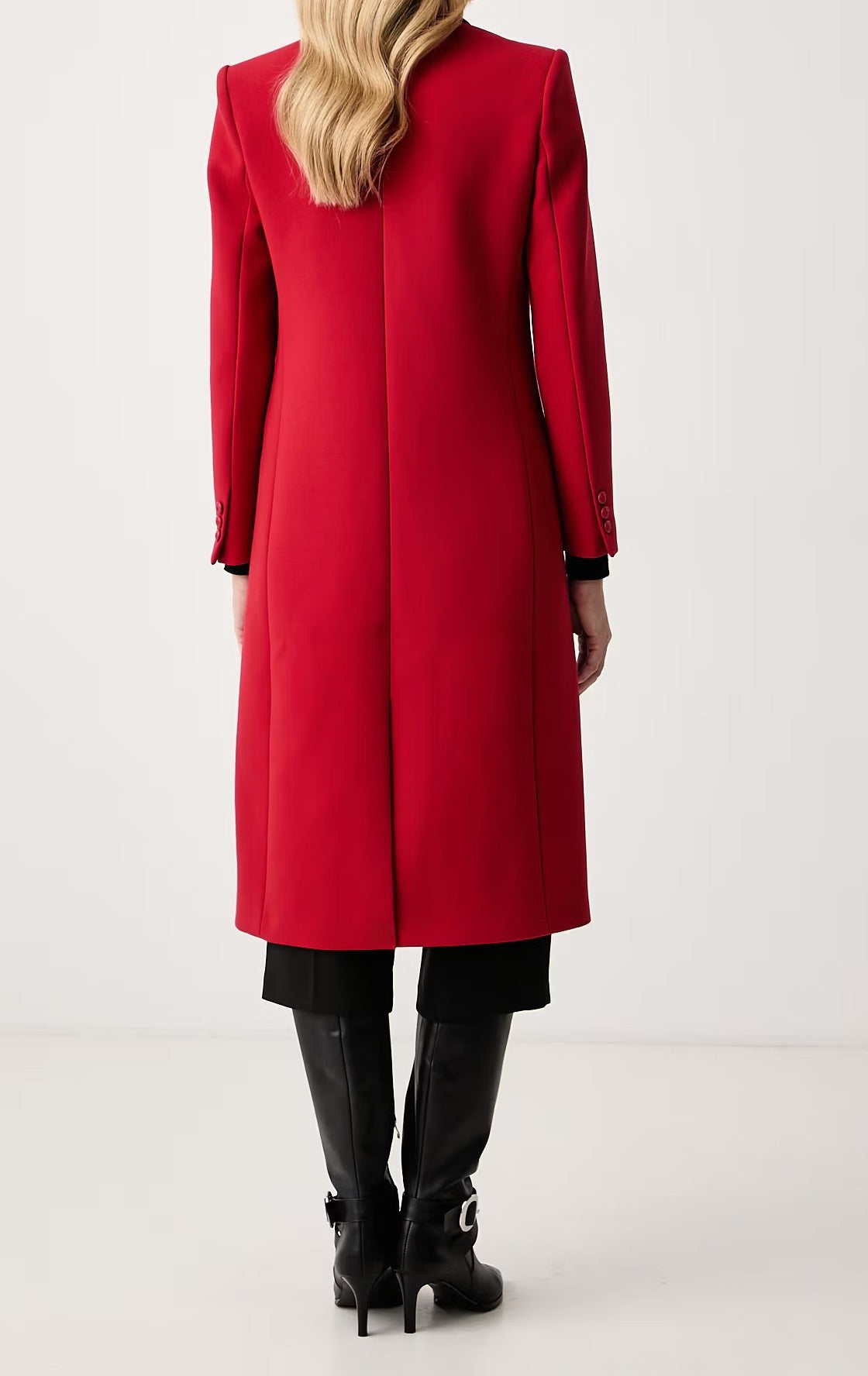 ELISABETTA FRANCHI Cappotto doppio crêpe-Red Passion