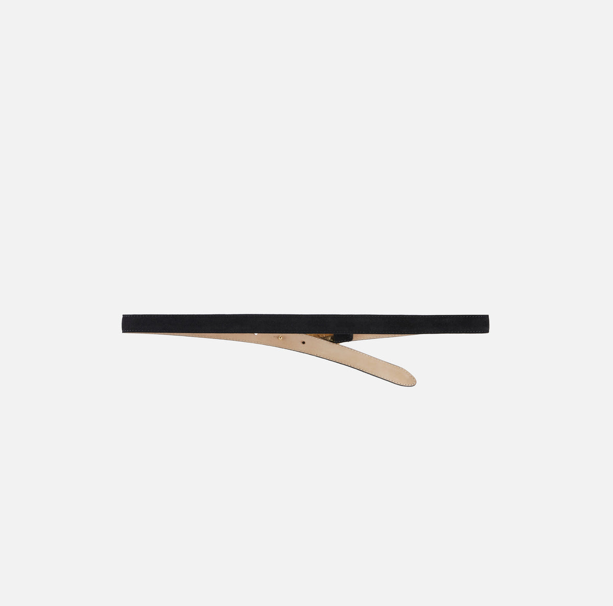 ELISABETTA FRANCHI Cintura Suede Piuma-Nero