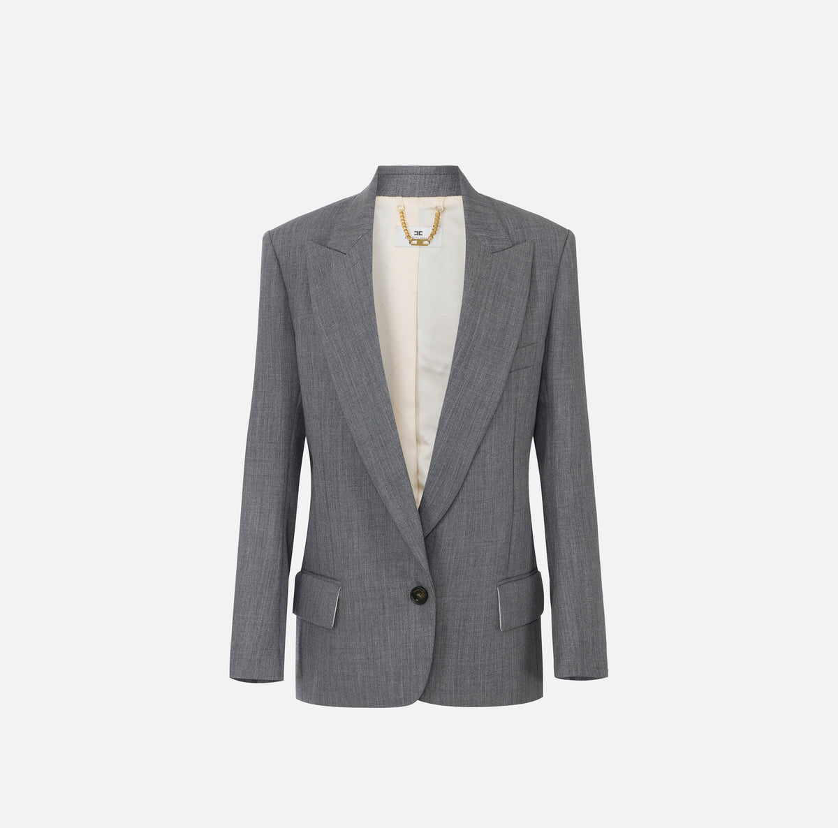 ELISABETTA FRANCHI Giacca Lana-Grigio Melange