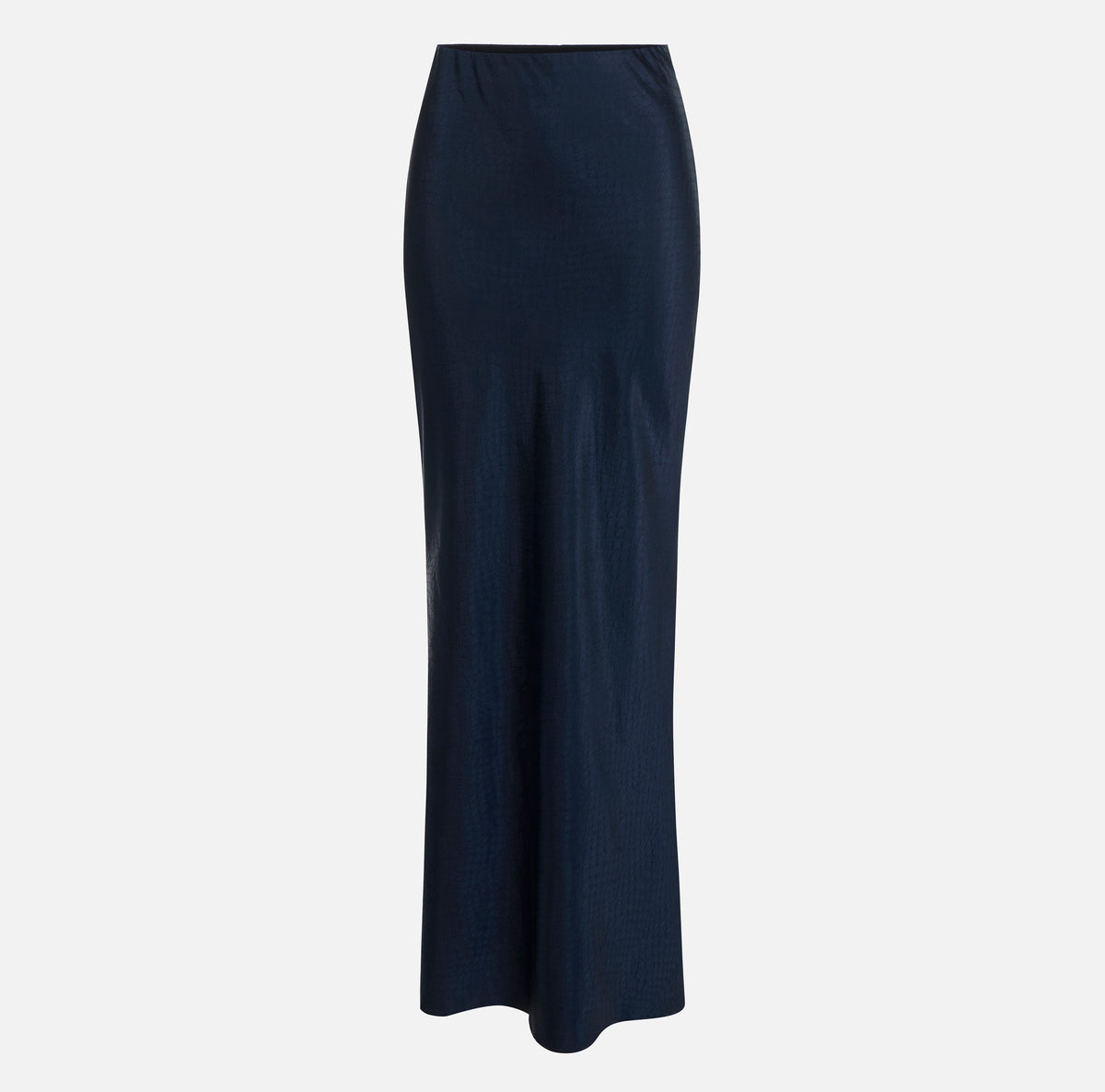 ELISABETTA FRANCHIN Gonna Lunga Raso Trama Snake-Blu Notte