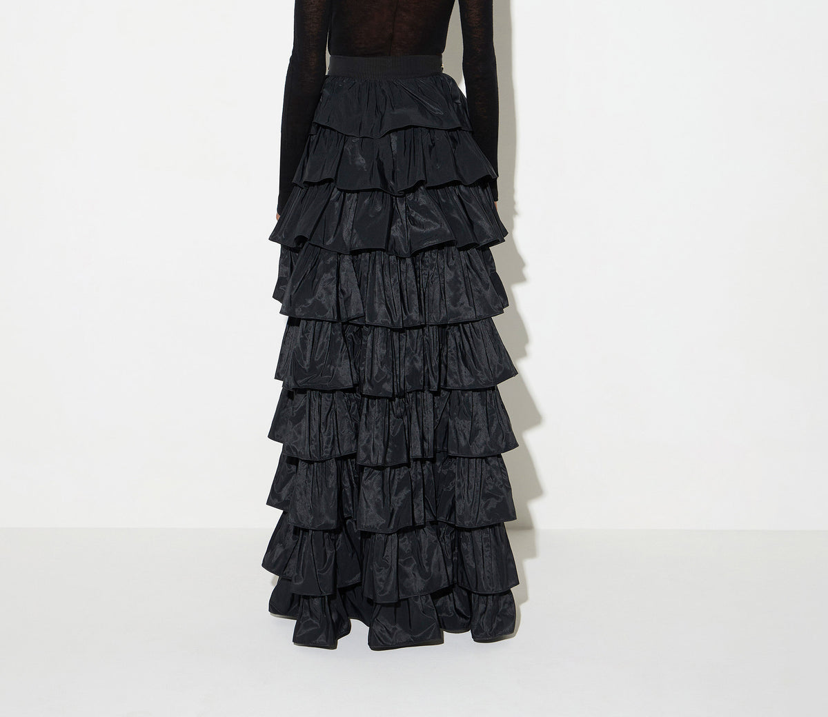 ELISABETTA FRANCHI Gonna Vela Taffettà-Nero