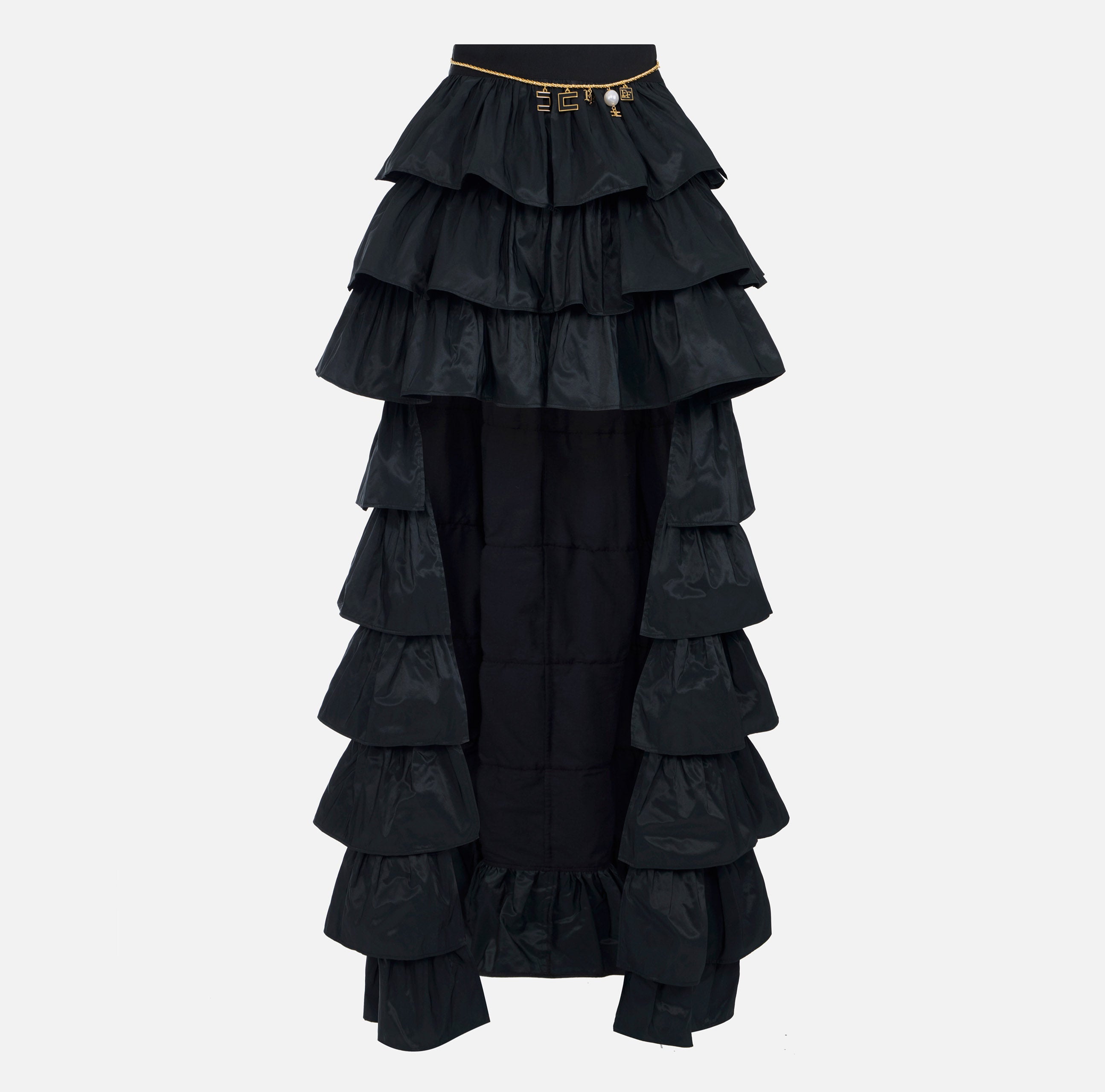 ELISABETTA FRANCHI Gonna Vela Taffettà-Nero
