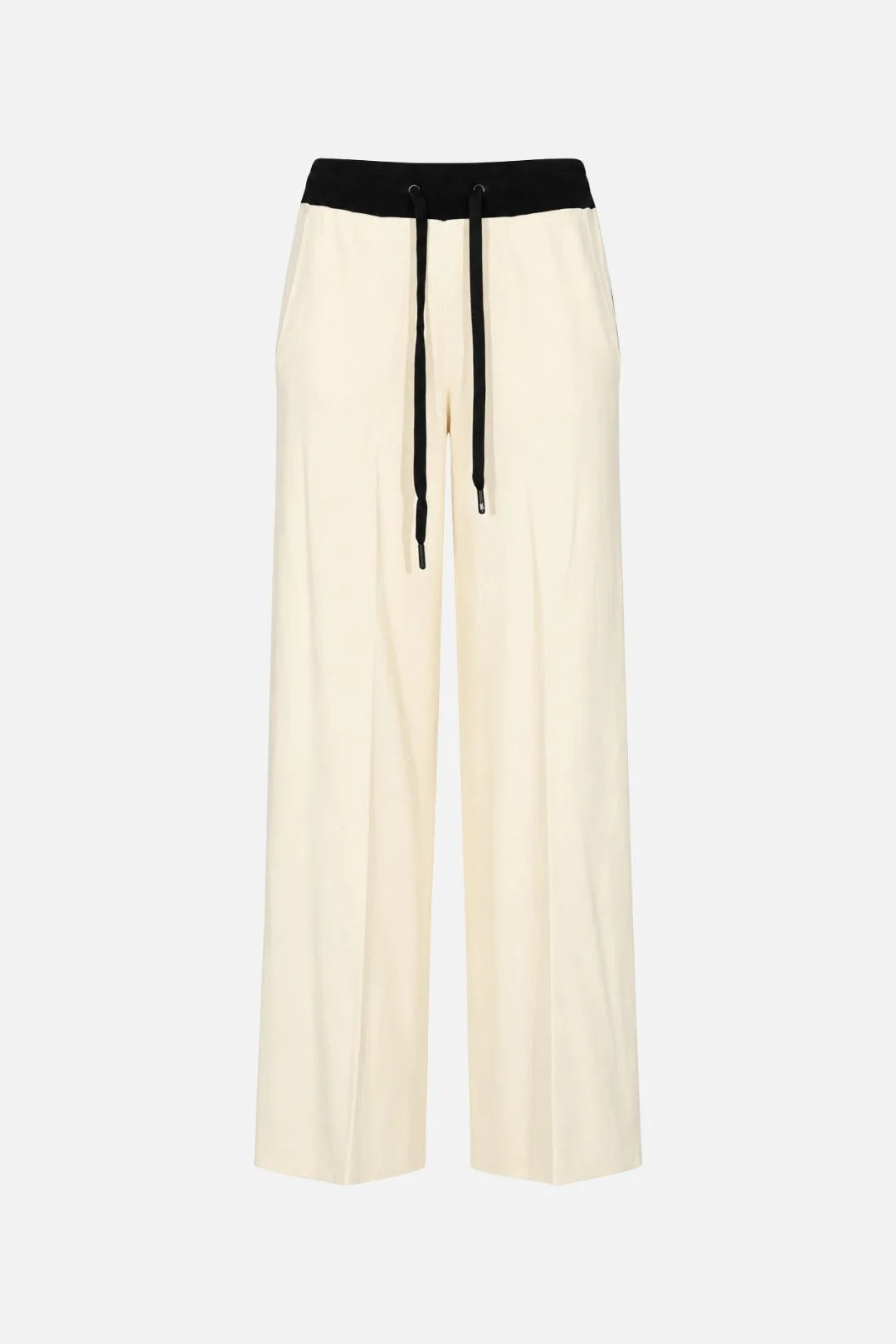 ELISABETTA FRANCHI Pantalone Maglia Viscosa Bande-Burro/Nero