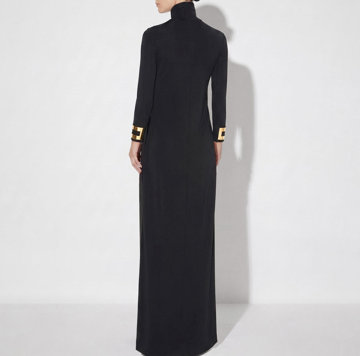 ELISABETTA FRANCHI Maglia Jersey Lucido Taglio Asimmetrico-Nero