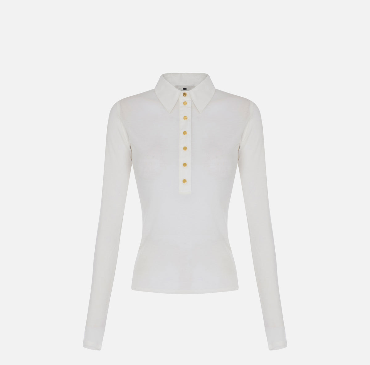 ELISABETTA FRANCHI Polo Maglia Taffetà-Avorio