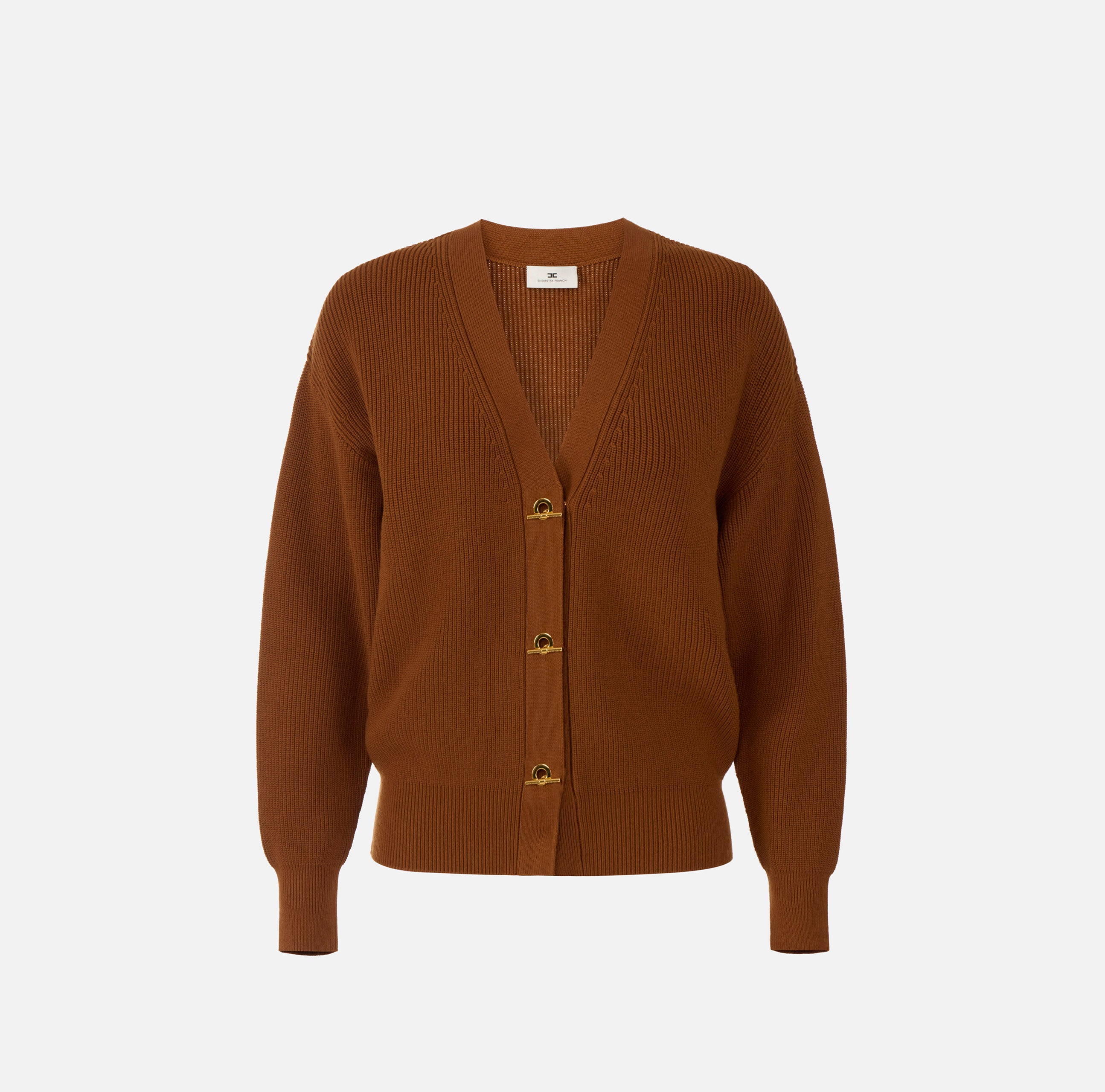 ELISABETTA FRANCHI Cardigan Maglia T-Bar-Sigaro