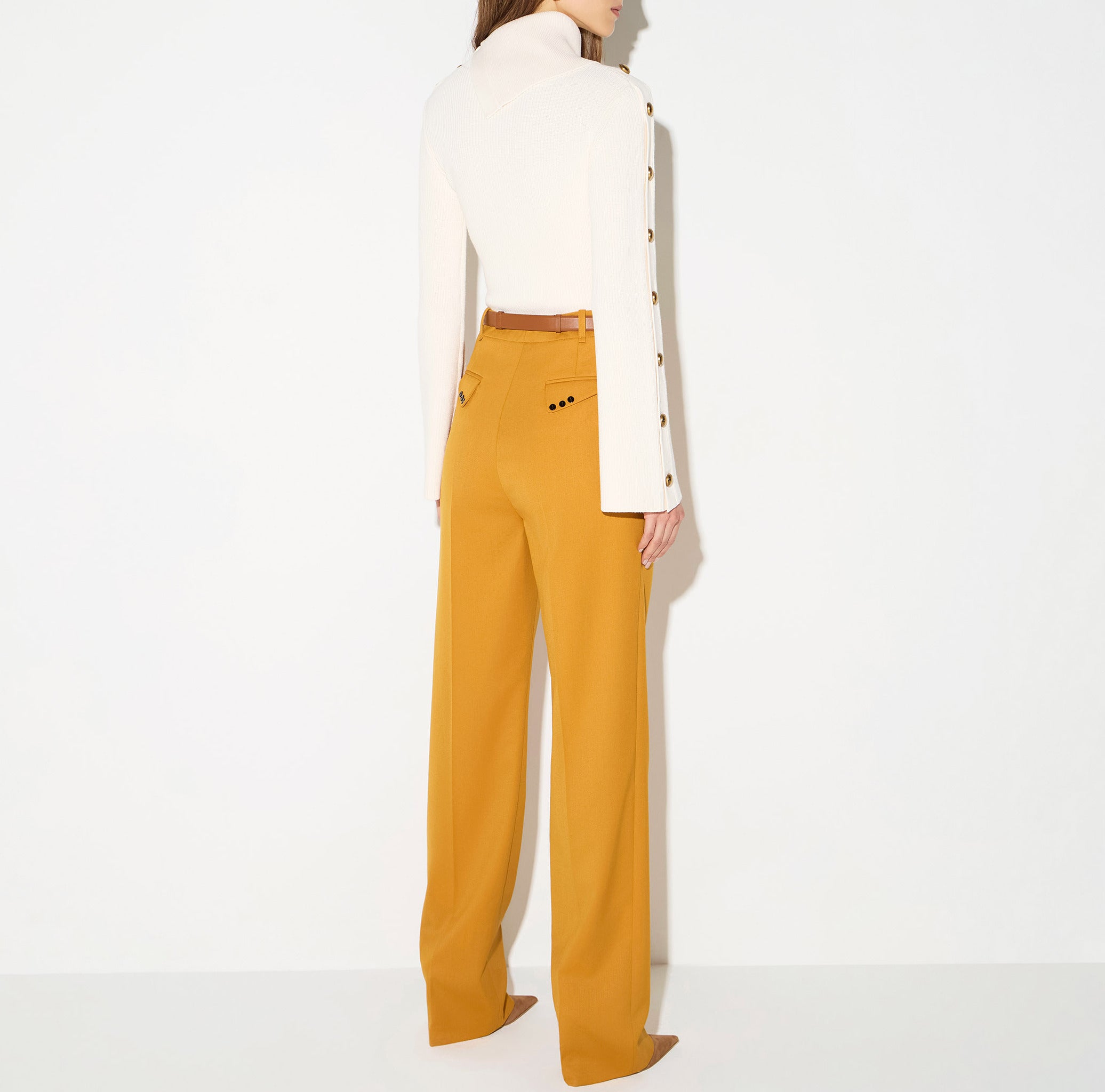 ELISABETTA FRANCHI Pullover Maglia Bottoni-Burro