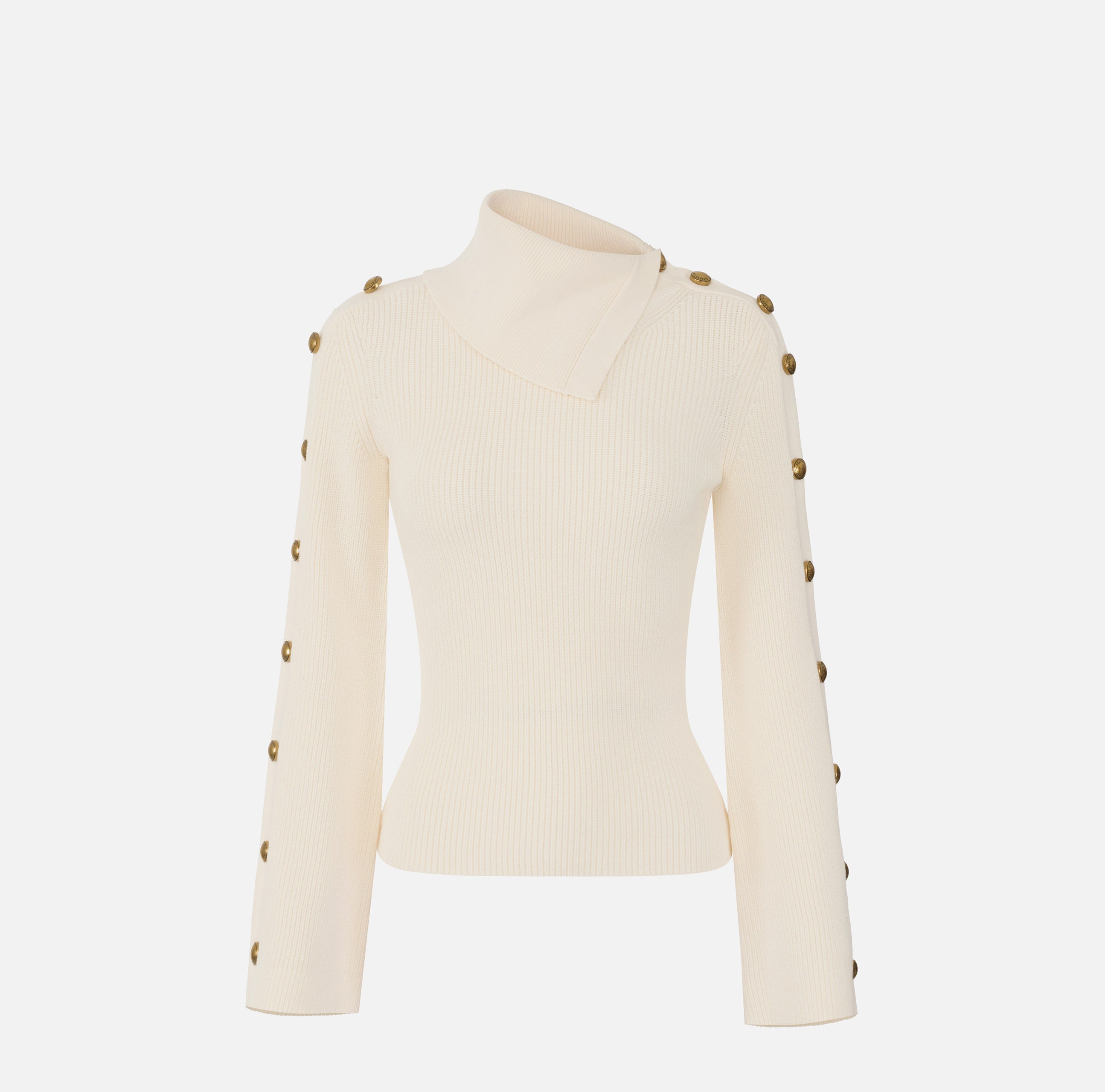 ELISABETTA FRANCHI Pullover Maglia Bottoni-Burro