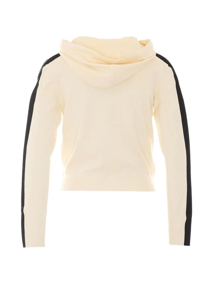 ELISABETTA FRANCHI Felpa Maglia Bicolore Logo-Burro/Nero