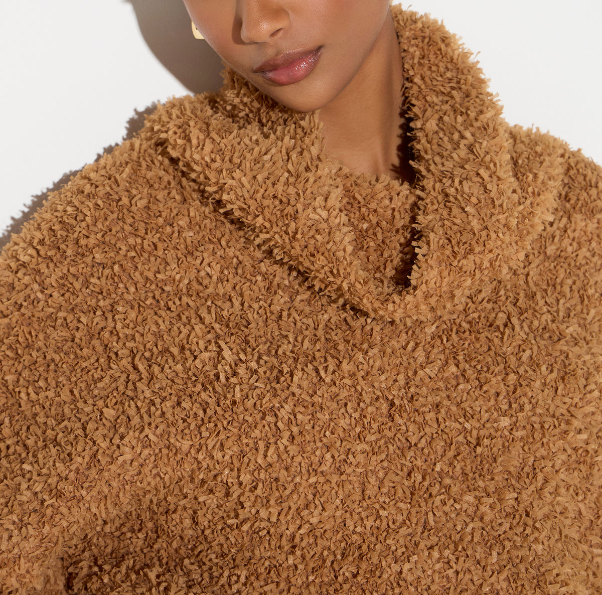 ELISABETTA FRANCHI Pullover Effetto Spugna-Daino