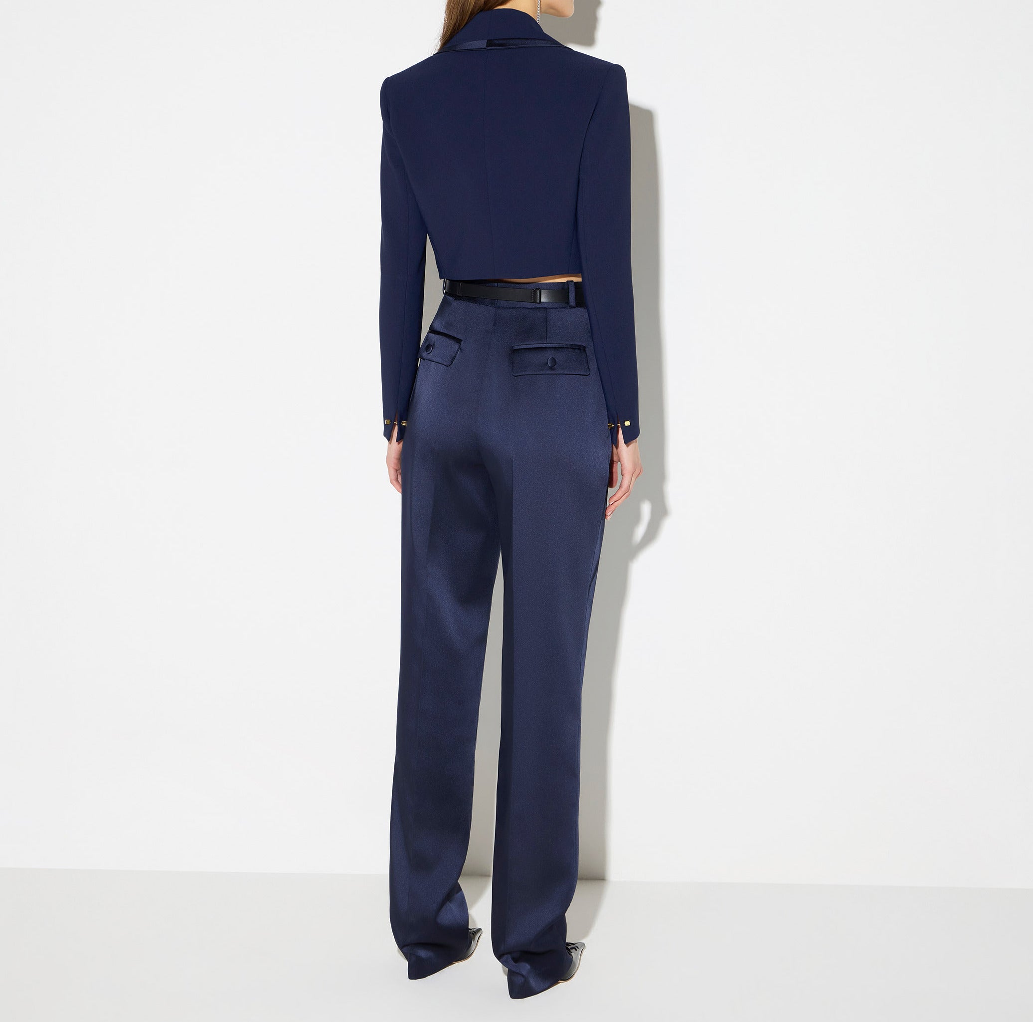 ELISABETTA FRANCHI Pantalone Raso Stretch-Navy