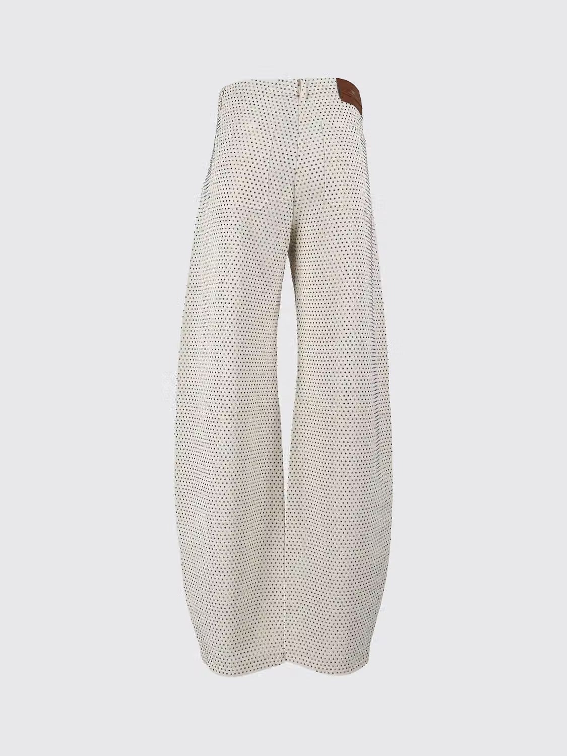 ELISABETTA FRANCHI Jeans Balloon Denim Strass-Burro