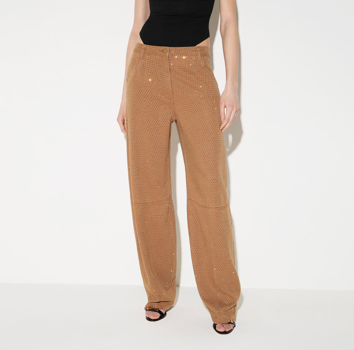 ELISABETTA FRANCHI Jeans Balloon Denim Strass-Daino