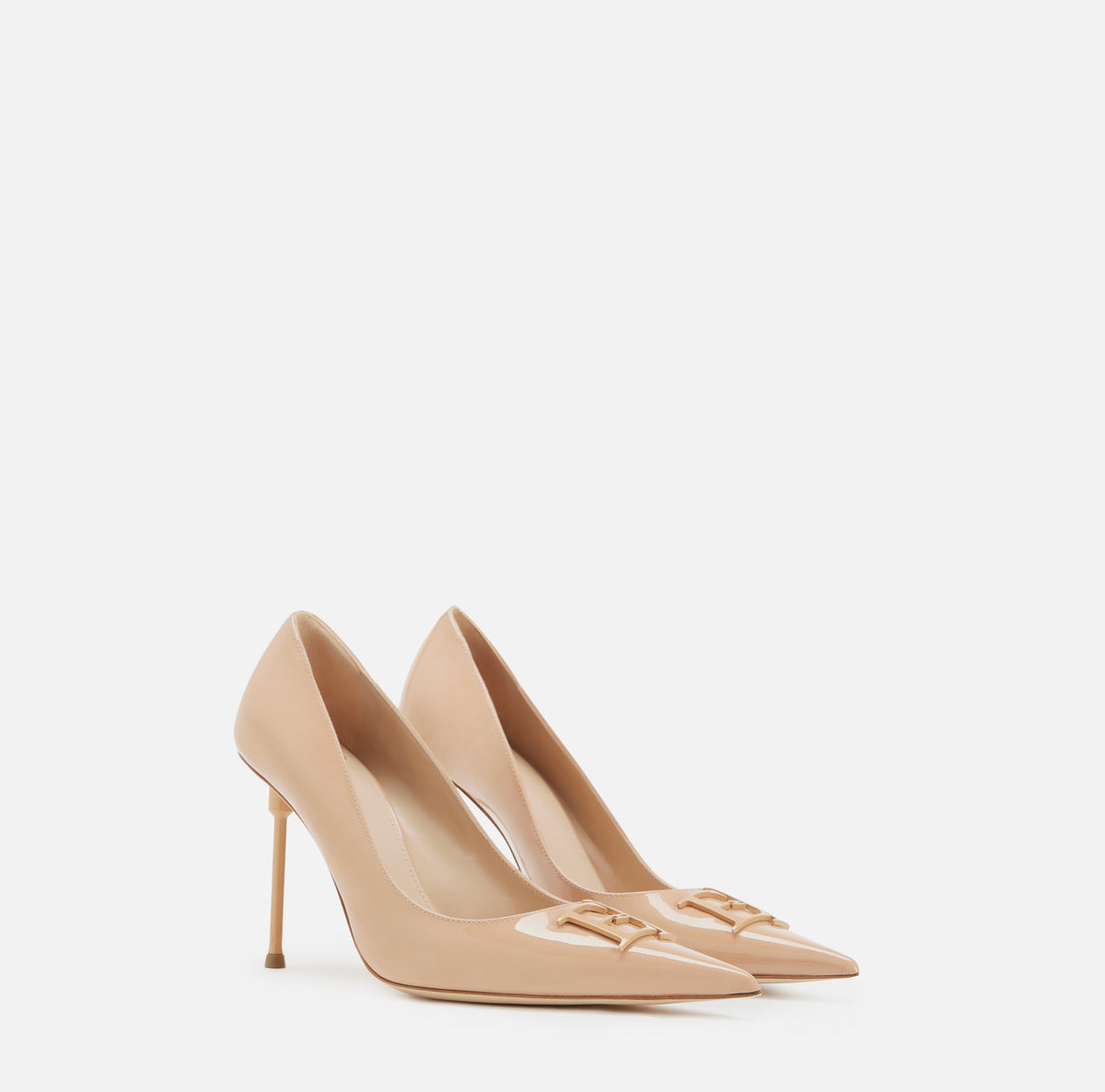 ELISABETTA FRANCHI Décolleté Pelle Laccata Logo-Pelle