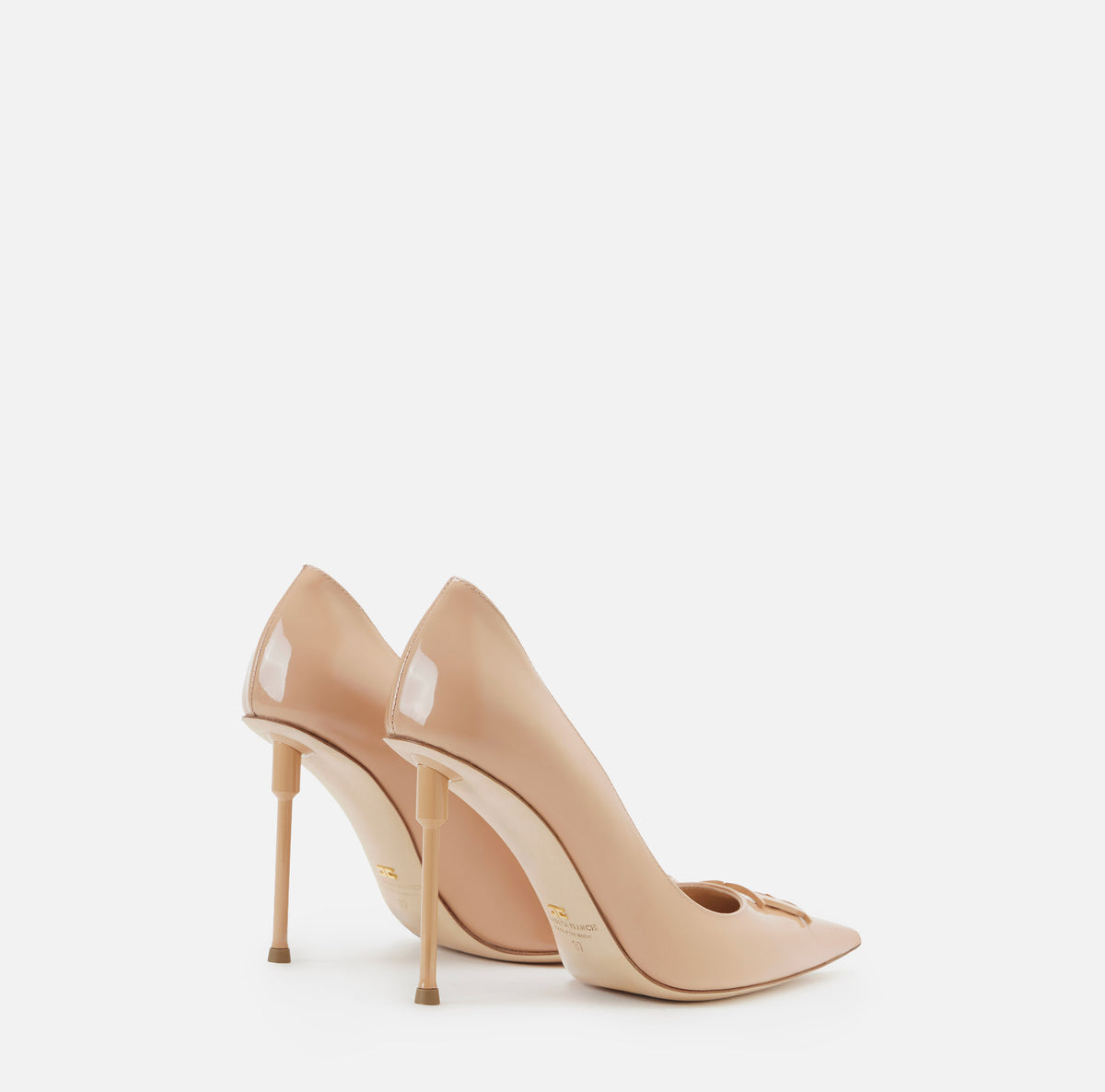 ELISABETTA FRANCHI Décolleté Pelle Laccata Logo-Pelle