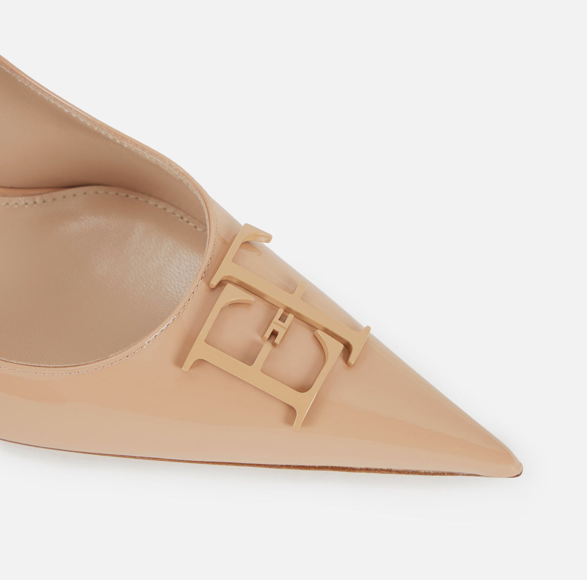 ELISABETTA FRANCHI Décolleté Pelle Laccata Logo-Pelle