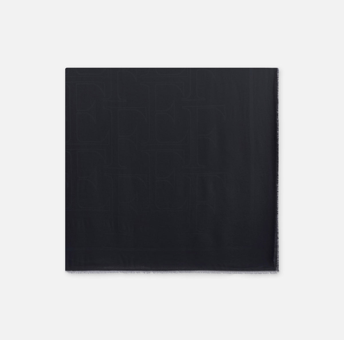 ELISABETTA FRANCHI Sciarpa Viscosa Modal Logo-Nero