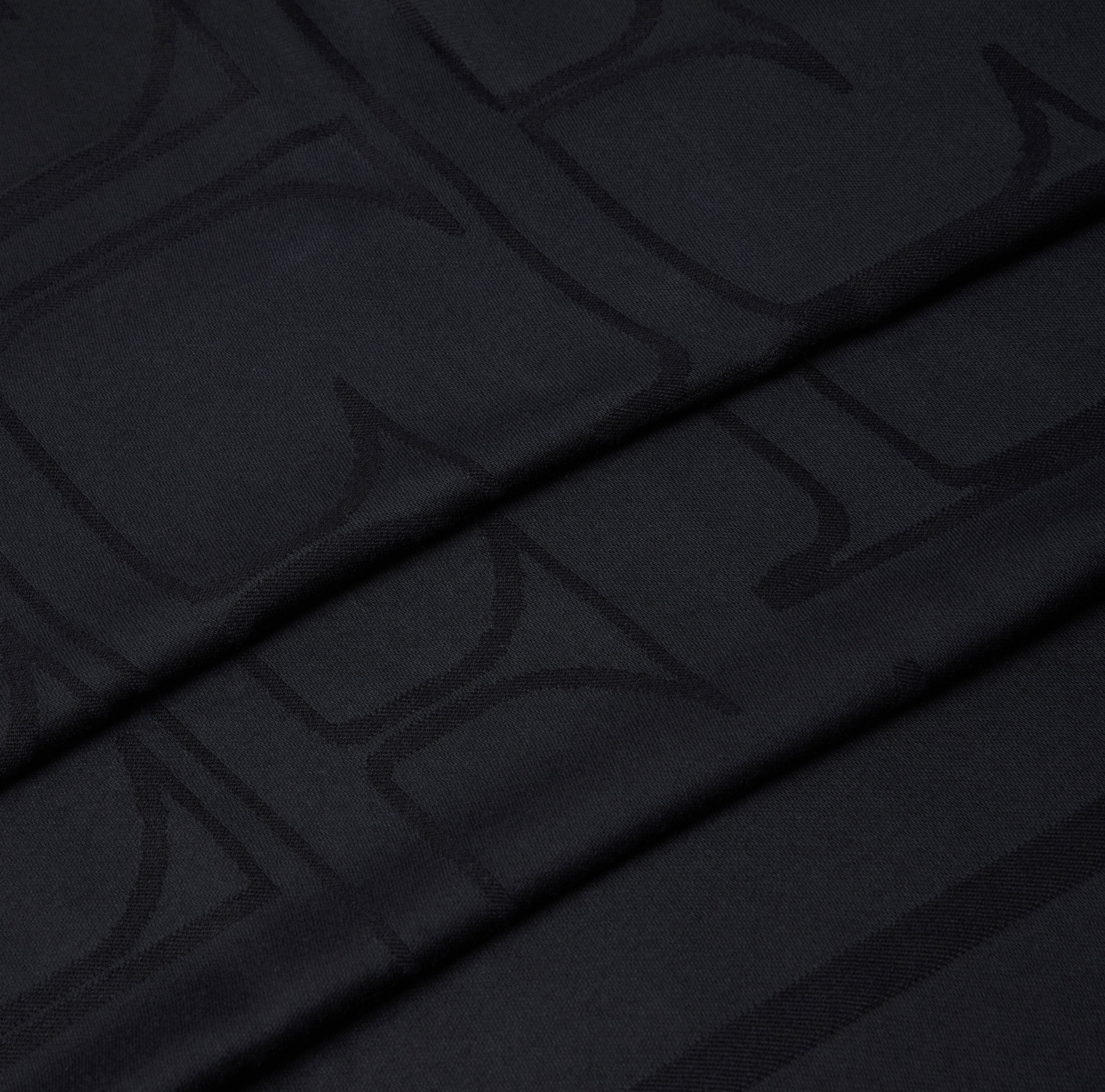 ELISABETTA FRANCHI Sciarpa Viscosa Modal Logo-Nero