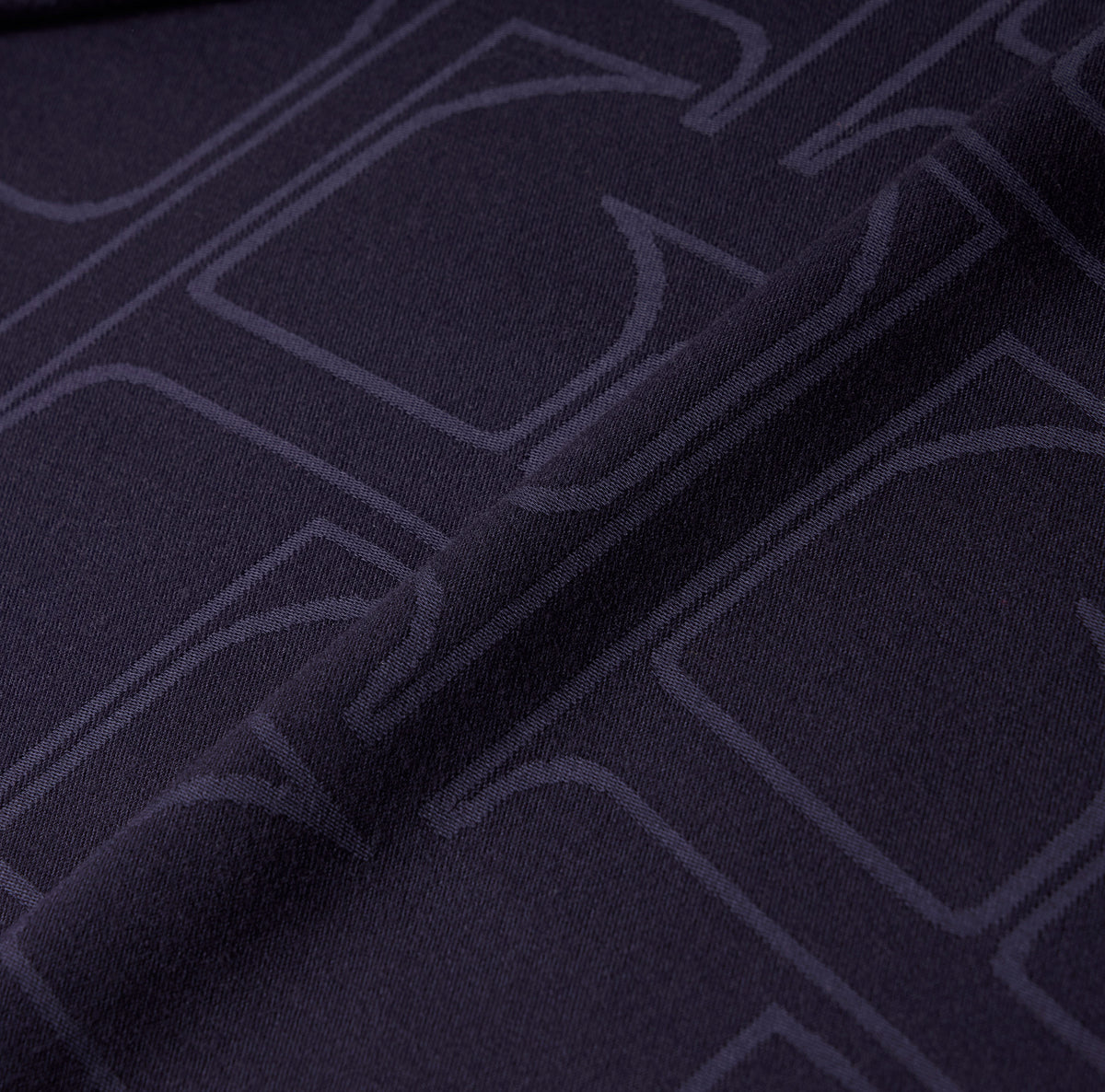 ELISABETTA FRANCHI Sciarpa Viscosa Modal Logo-Blu Notte