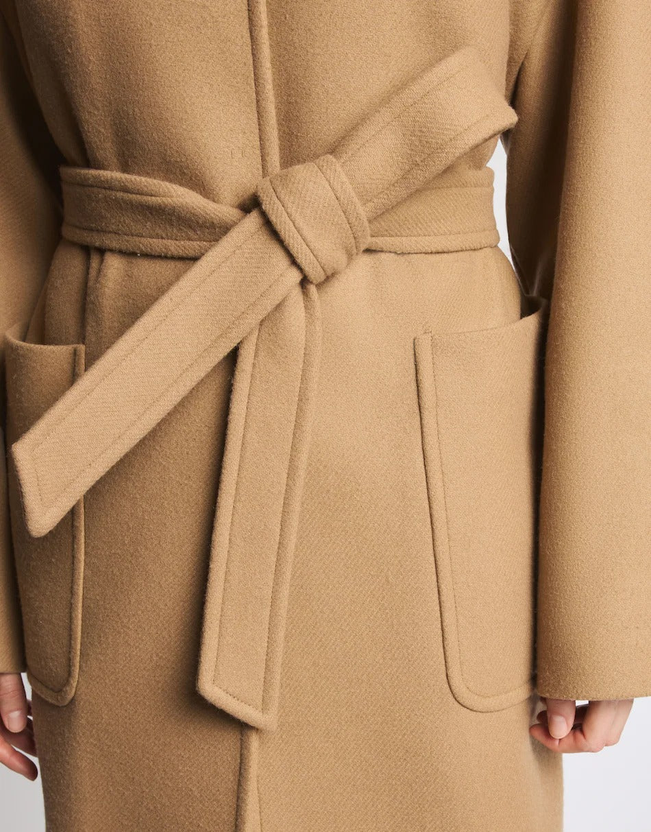 FAY Cappotto DOnna TOGGLE COAT Midi Panno Lana Cashmere-Corda