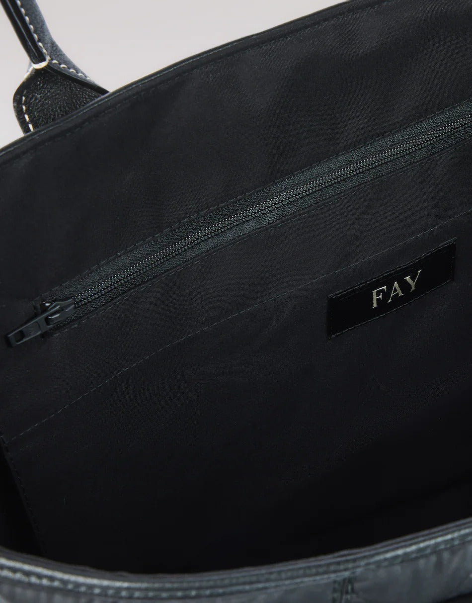FAY SHOPPING BAG Tessuto Tecnico-Nero