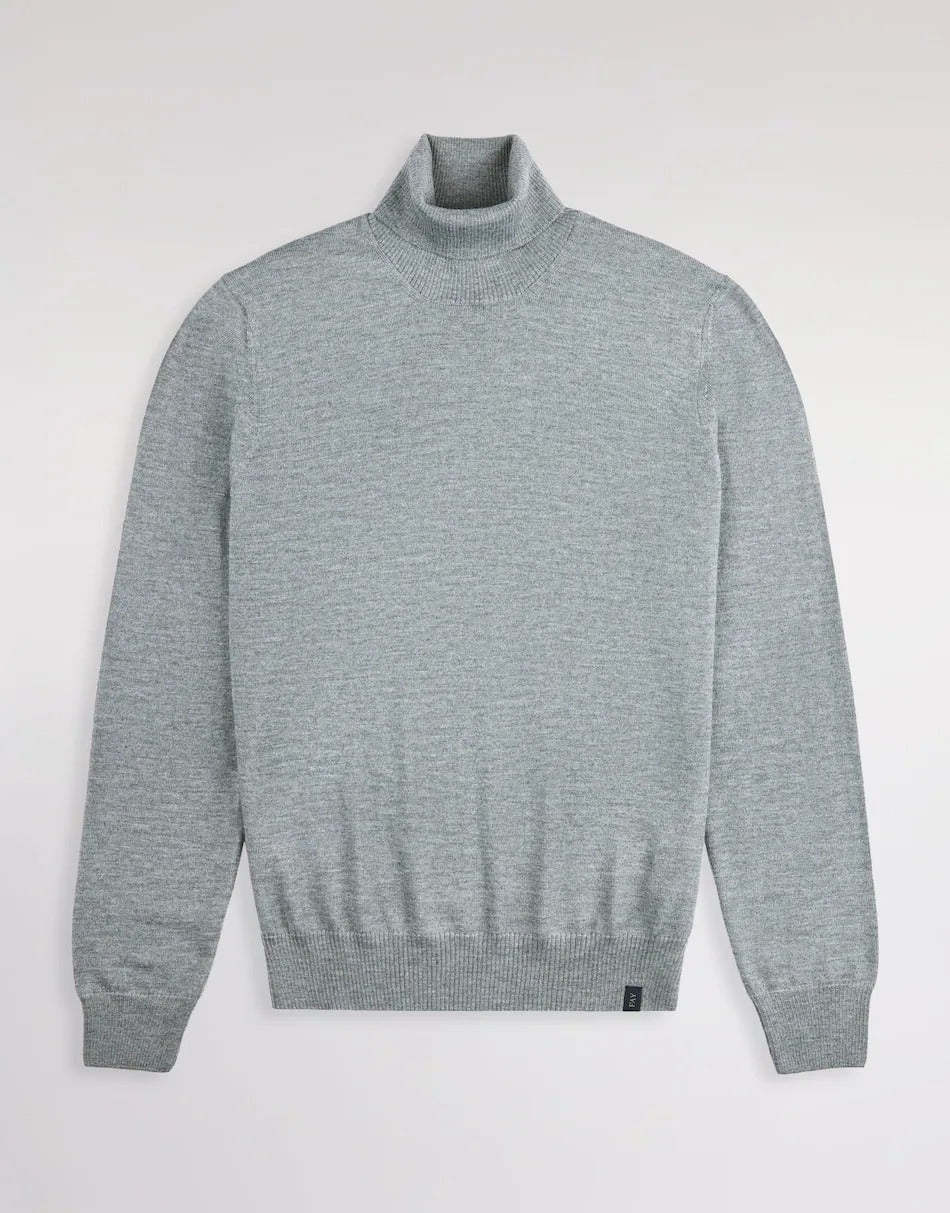 FAY Maglia Dolcevita Uomo Lana Merino-Grigio