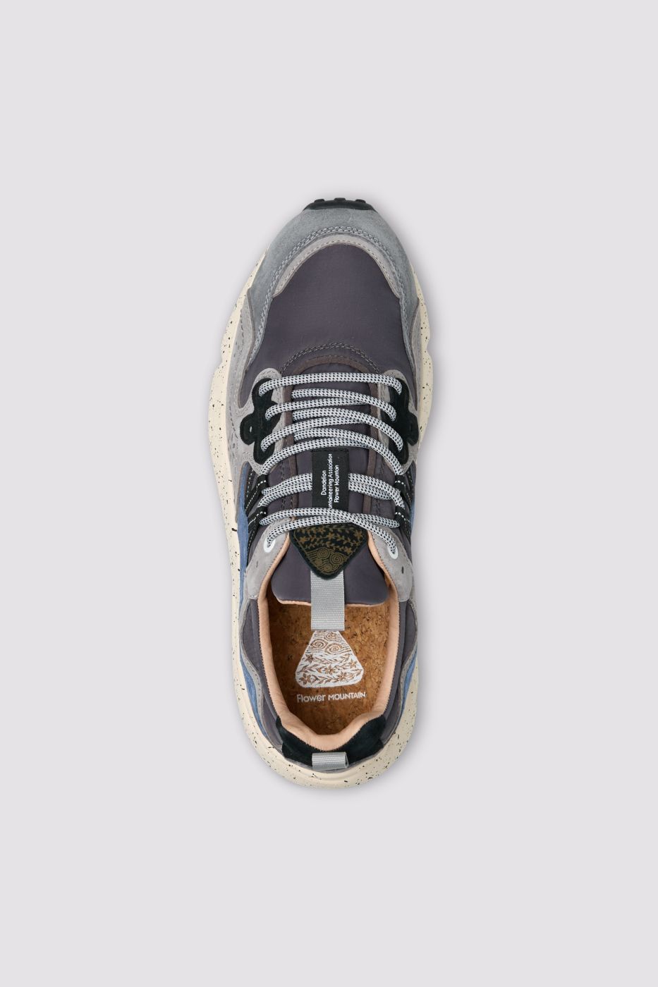 FLOWER MOUNTAIN Sneaker Uomo YAMANO 3-Grigio Scuro/Blu/Azzurro