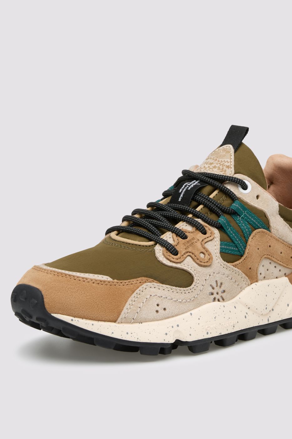 FLOWER MOUNTAIN Sneaker Uomo YAMANO 3-Crema/Verde/Petrolio