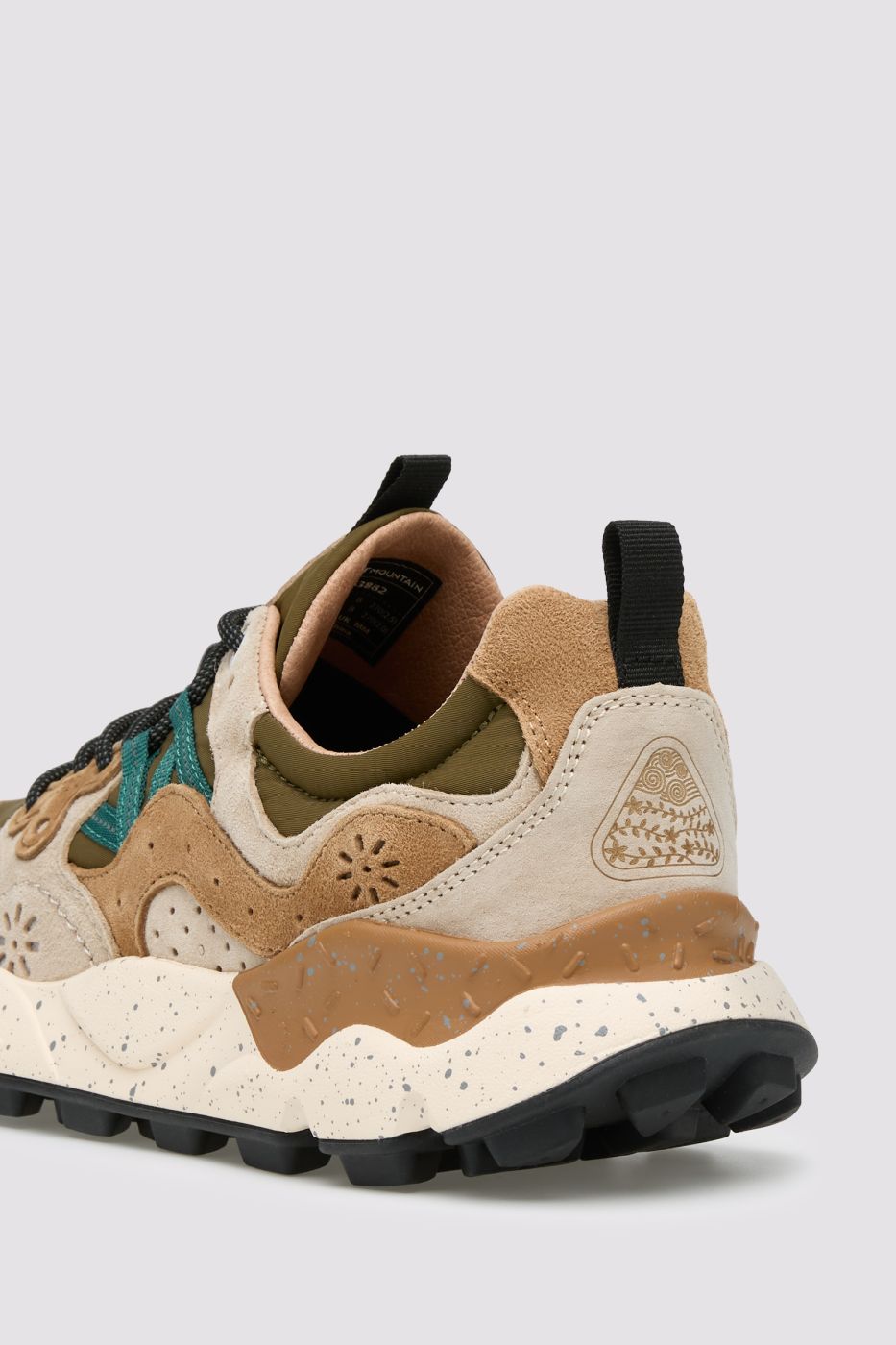 FLOWER MOUNTAIN Sneaker Uomo YAMANO 3-Crema/Verde/Petrolio