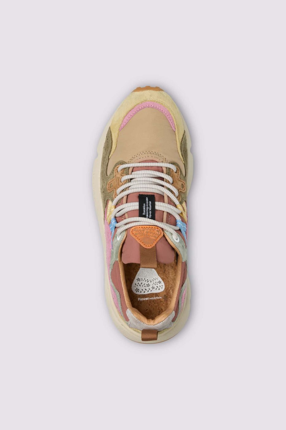 FLOWER MOUNTAIN Sneaker Donna YAMANO 3-Beige/Rosa/Verde