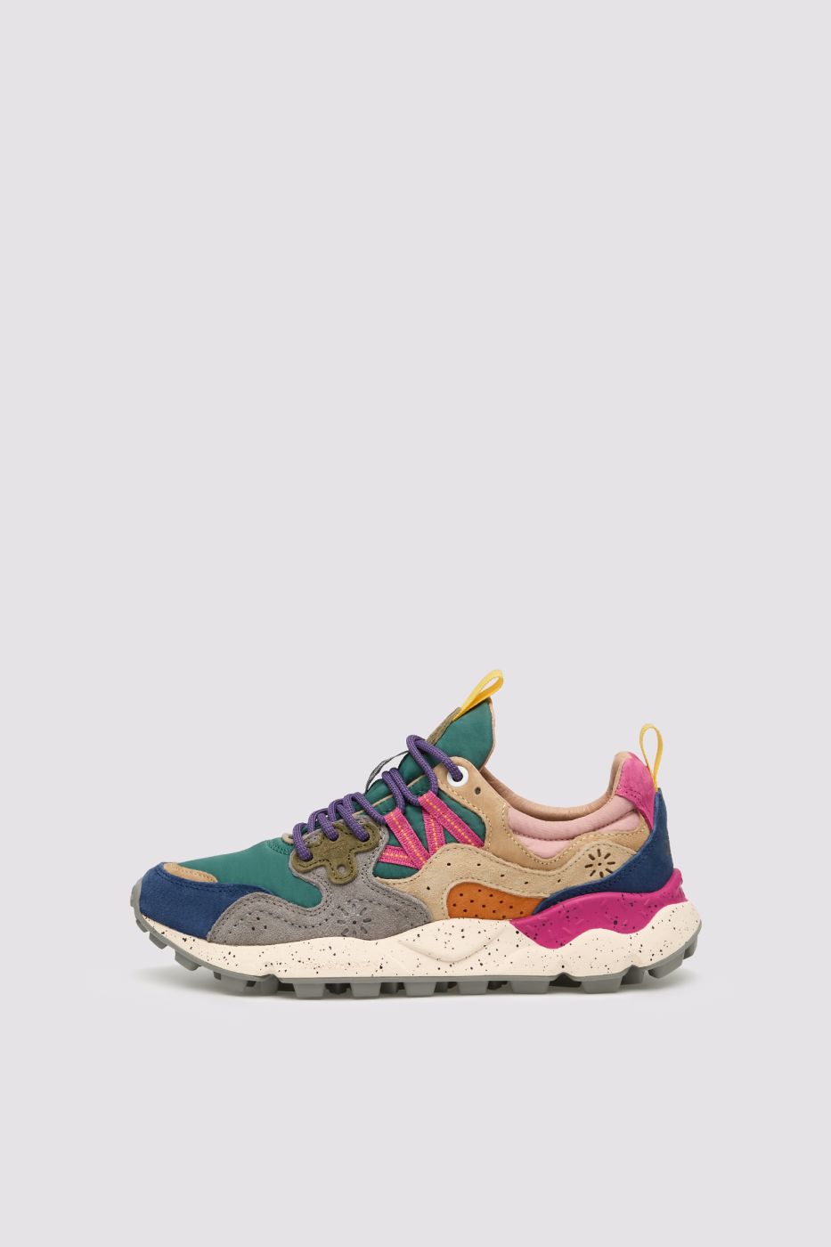 FLOWER MOUNTAIN Sneaker Donna YAMANO 3-Petrolio/Fucsia/Grigio