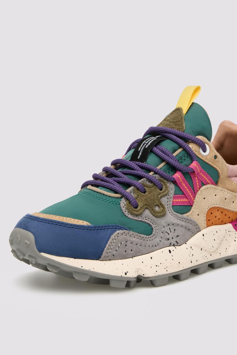 FLOWER MOUNTAIN Sneaker Donna YAMANO 3-Petrolio/Fucsia/Grigio