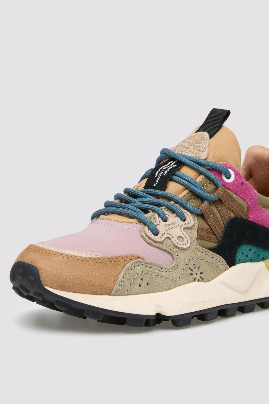 FLOWER MOUNTAIN Sneaker Donna YAMANO 3-Tortora/Marrone/Rosa