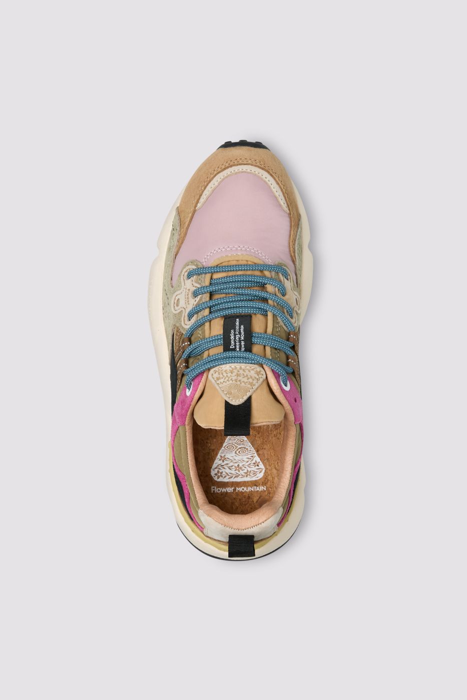 FLOWER MOUNTAIN Sneaker Donna YAMANO 3-Tortora/Marrone/Rosa