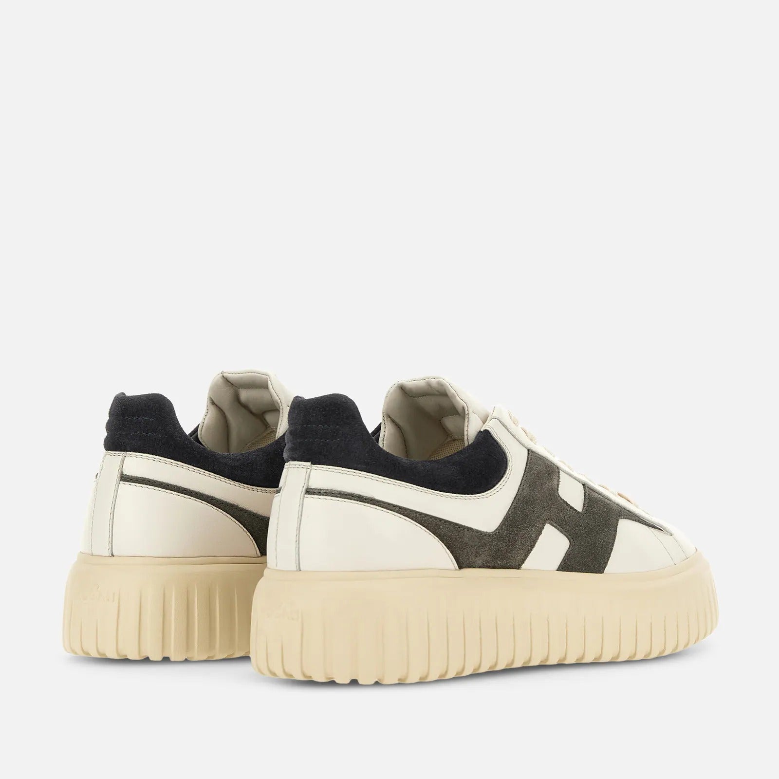HOGAN Sneaker Uomo H-Stripes-Avorio/Grigio/Blu
