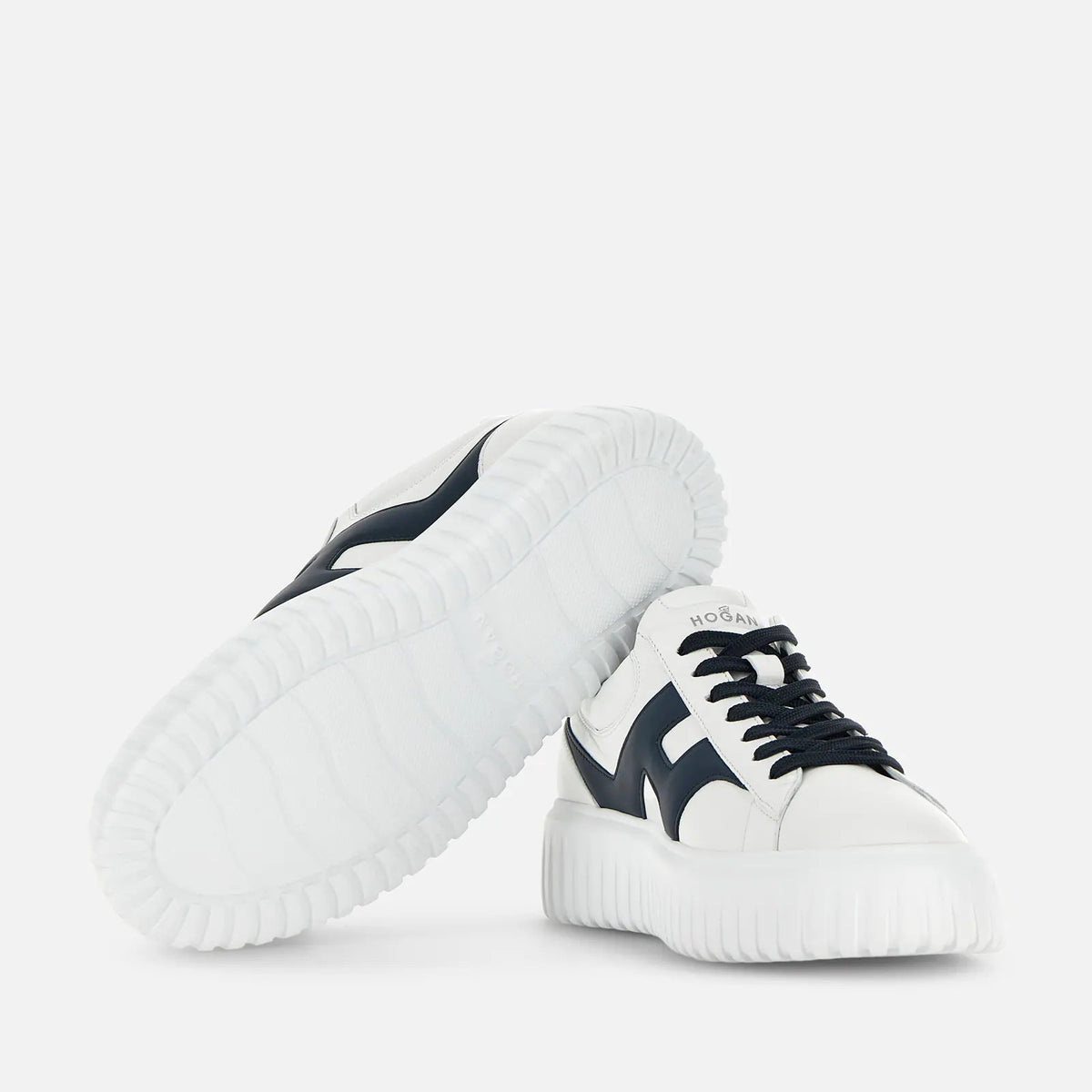 HOGAN Sneaker Uomo H-Stripes-Bianco/Blu