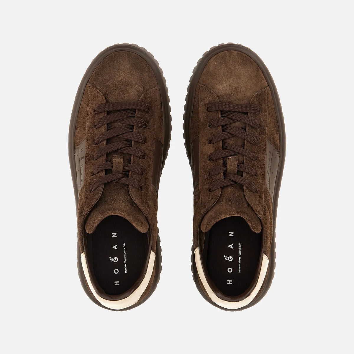 HOGAN Sneaker Uomo H-Stripes Banda-Marrone