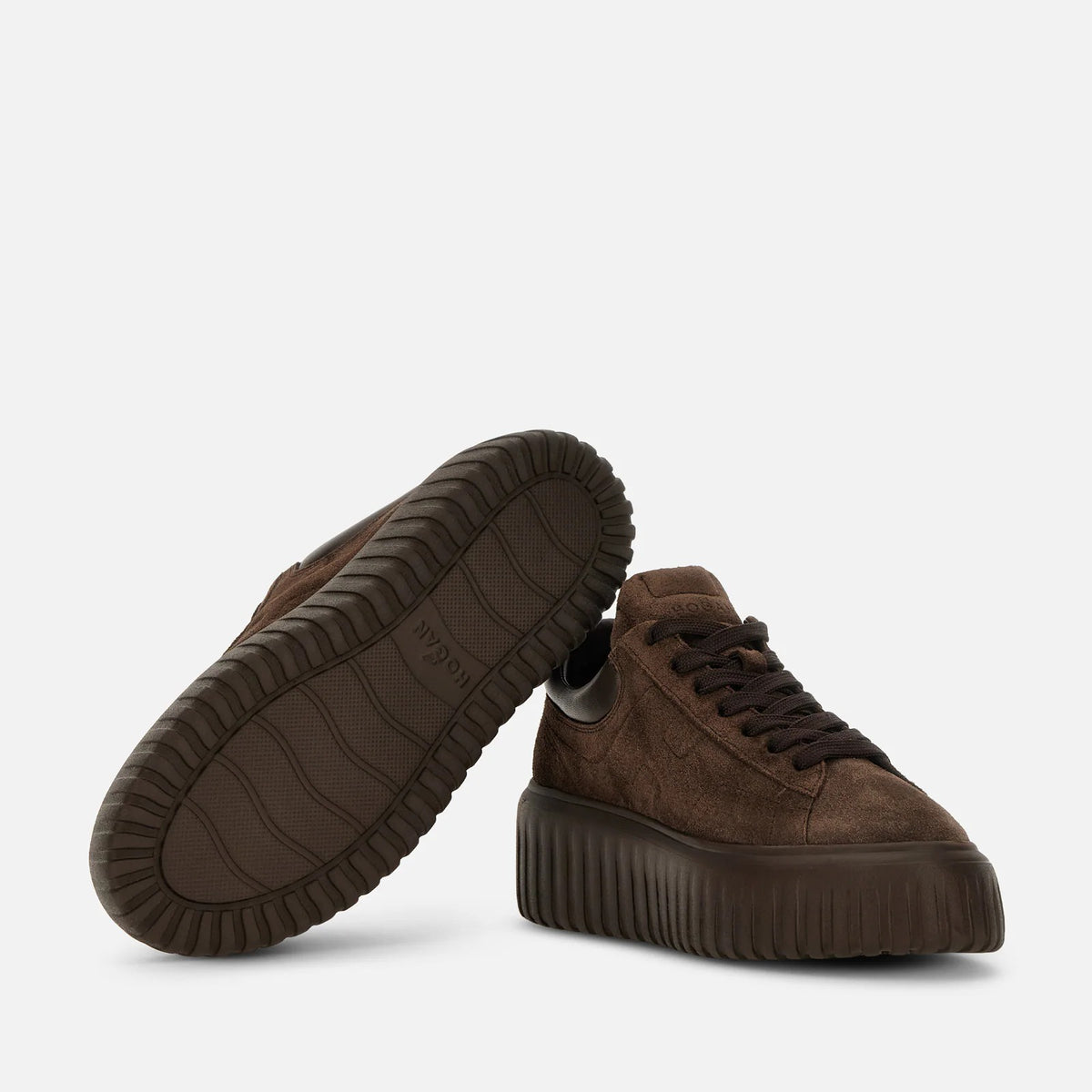 HOGAN Sneaker Donna H-Stripes-Marrone