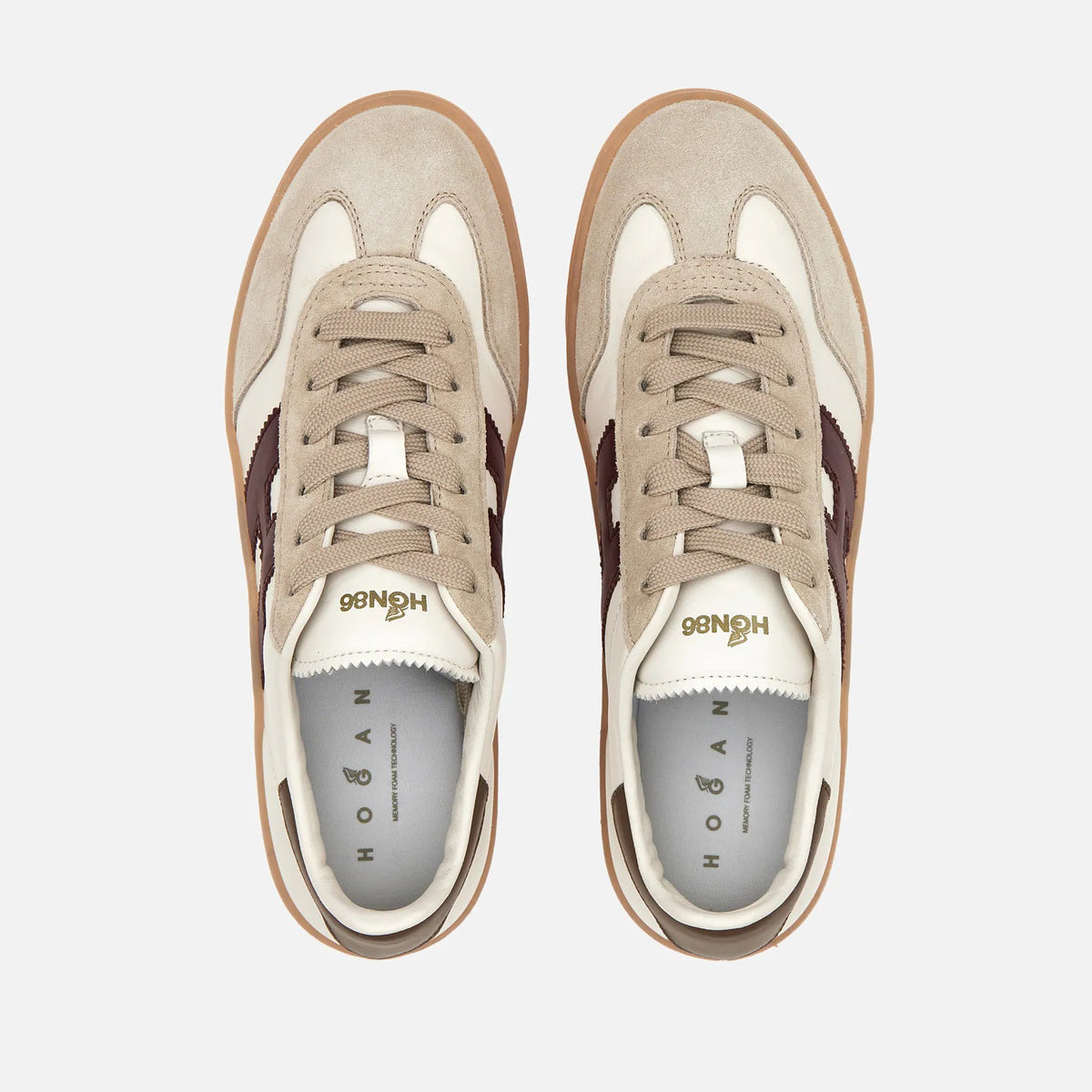 HOGAN Sneaker Donna COOL-Avorio/Bordeaux