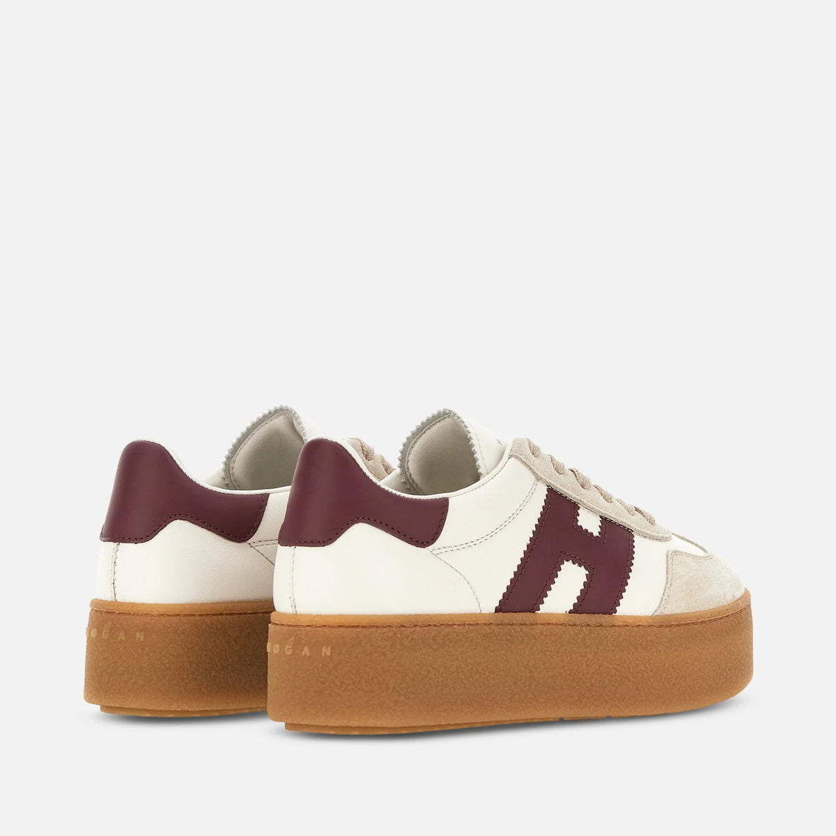 HOGAN Sneaker Donna Cool H698-Avorio/Bordeaux