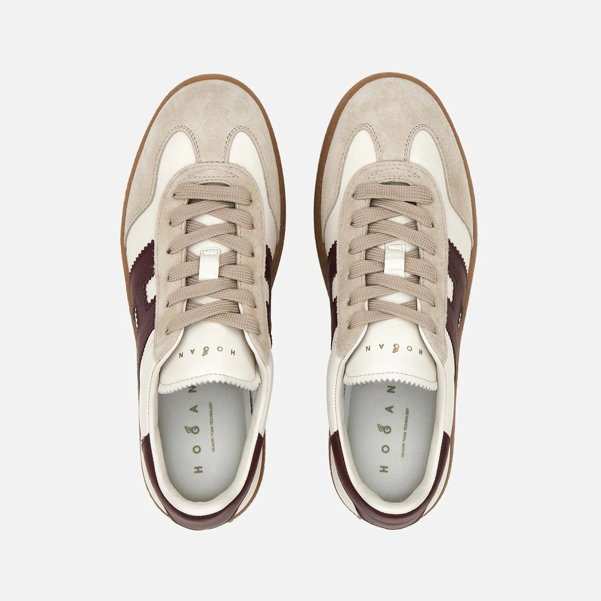 HOGAN Sneaker Donna Cool H698-Avorio/Bordeaux