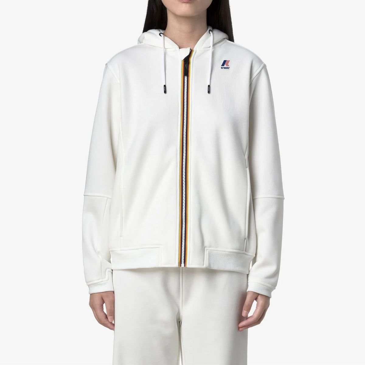 K-WAY Felpa Unisex PROSPER BRUSHED PC-White