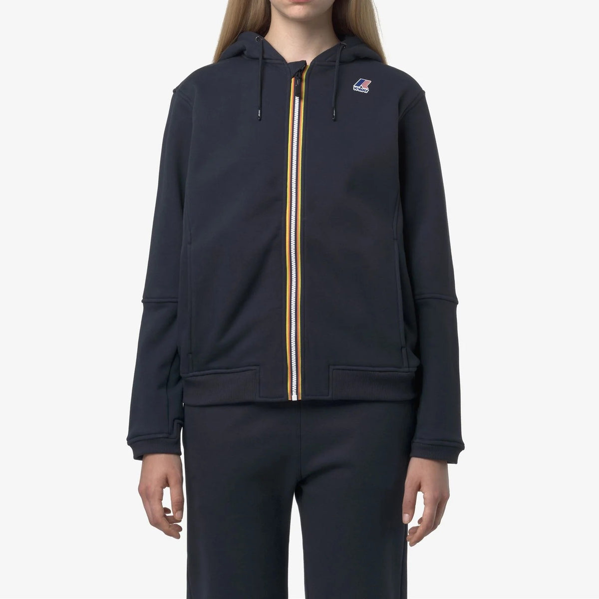 K-WAY Felpa Unisex PROSPER BRUSHED PC-Blue Depth