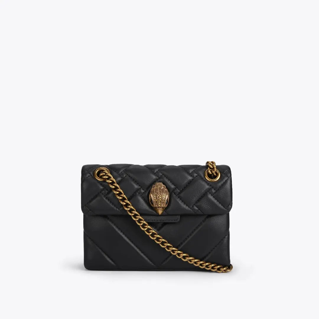 KURT GEIGER Borsa MINI KENSINGTON LEATHER-Black