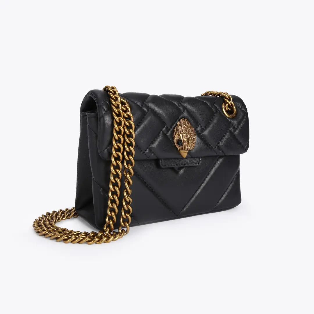KURT GEIGER Borsa MINI KENSINGTON LEATHER-Black
