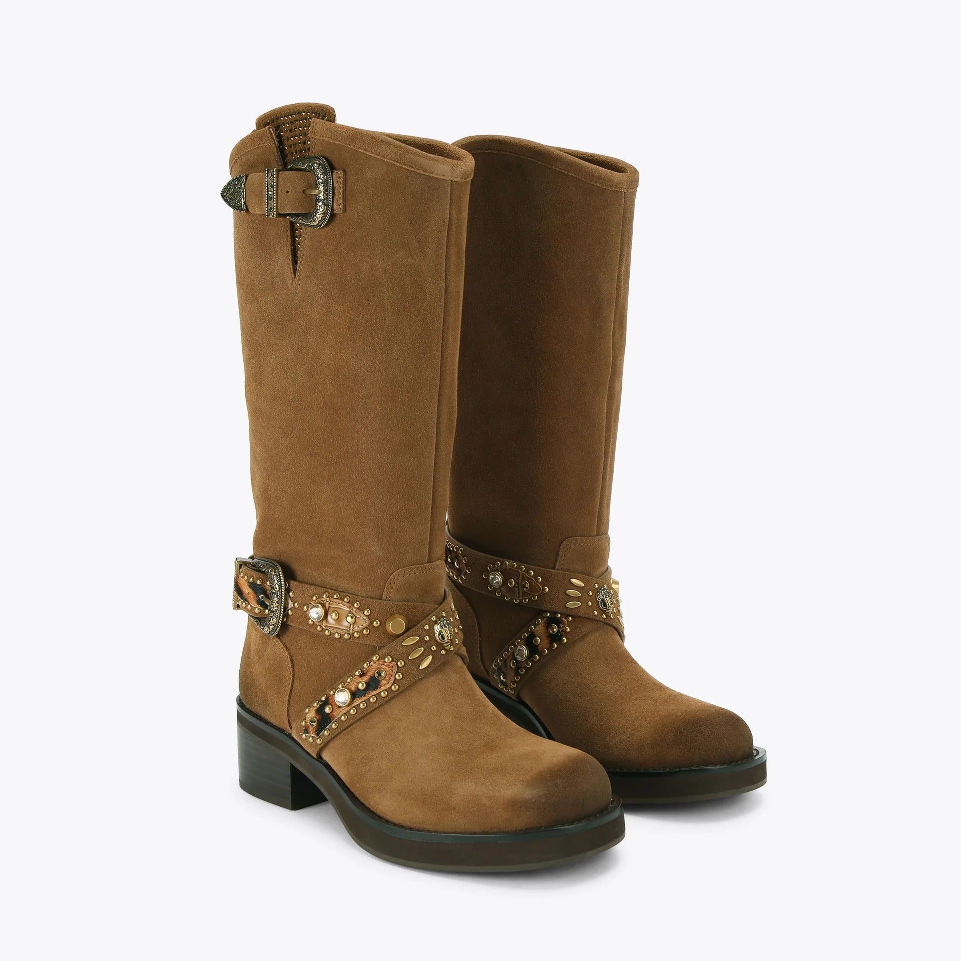 KURT GEIGER Stivale Biker Donna WESTERN MID-Brown